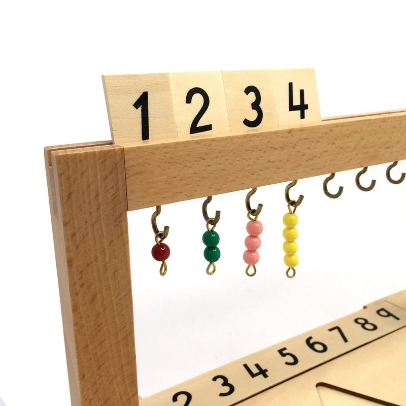 1–9 numbrite loendamisalus – Montessori õppevahend koguste ja numbrite seostamiseks
