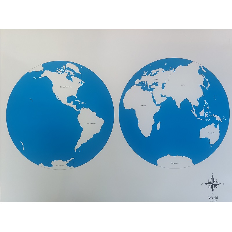 Kontrollkaart Puidust puslekaart maailmajagudega juurde – Montessori õppevahend lastele