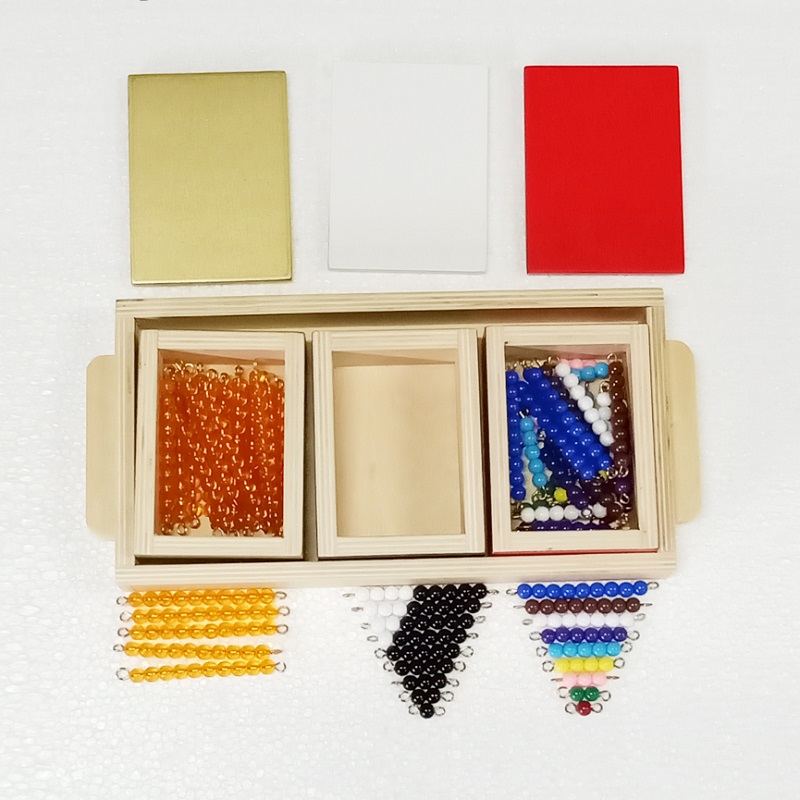 Montessori liitmismadu liitmise ja kümnete moodustamise õppimiseks