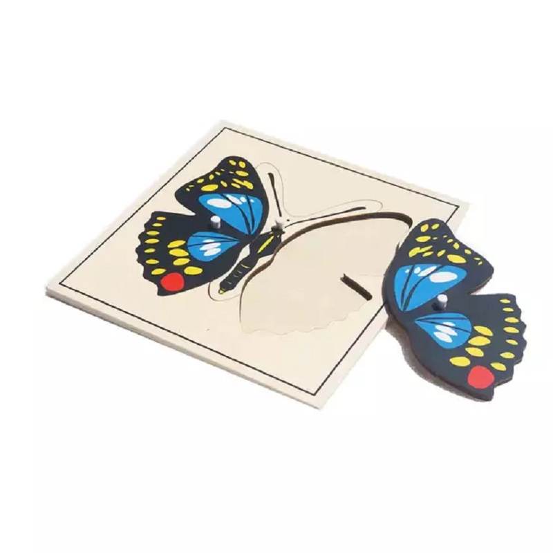 Montessori putukapusle “Liblikas” – puidust pusle putukate õppimiseks