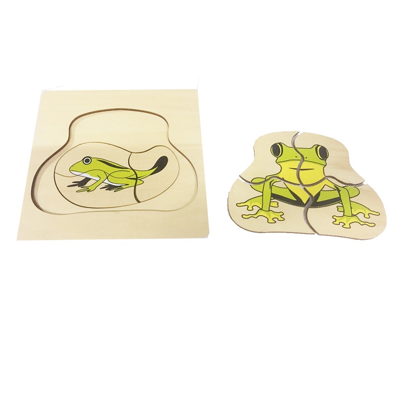 Montessori kihiline loomapusle “Konna eluring” – puidust pusle loomade õppimiseks