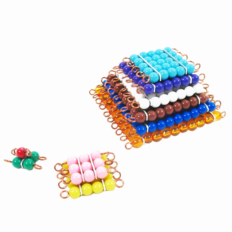 Montessori lühikeste helmeste ruut korrutamise õppimiseks