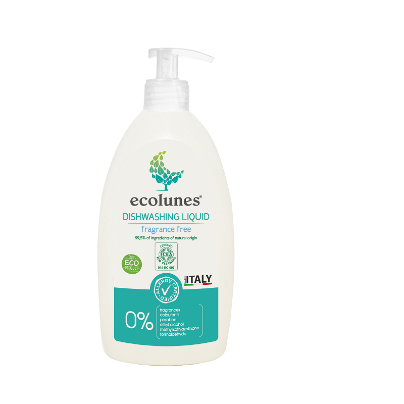 ECOLUNES Friendly Organic lõhnatu beebinõude pesuvahend 500 ml Looduslik ja biolagunev nõudepesuvahend beebinõudele