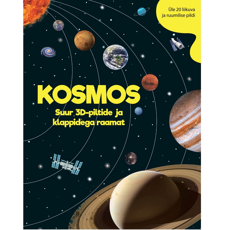 Raamat „Kosmos“ – 3D ja klappidega pappraamat lastele