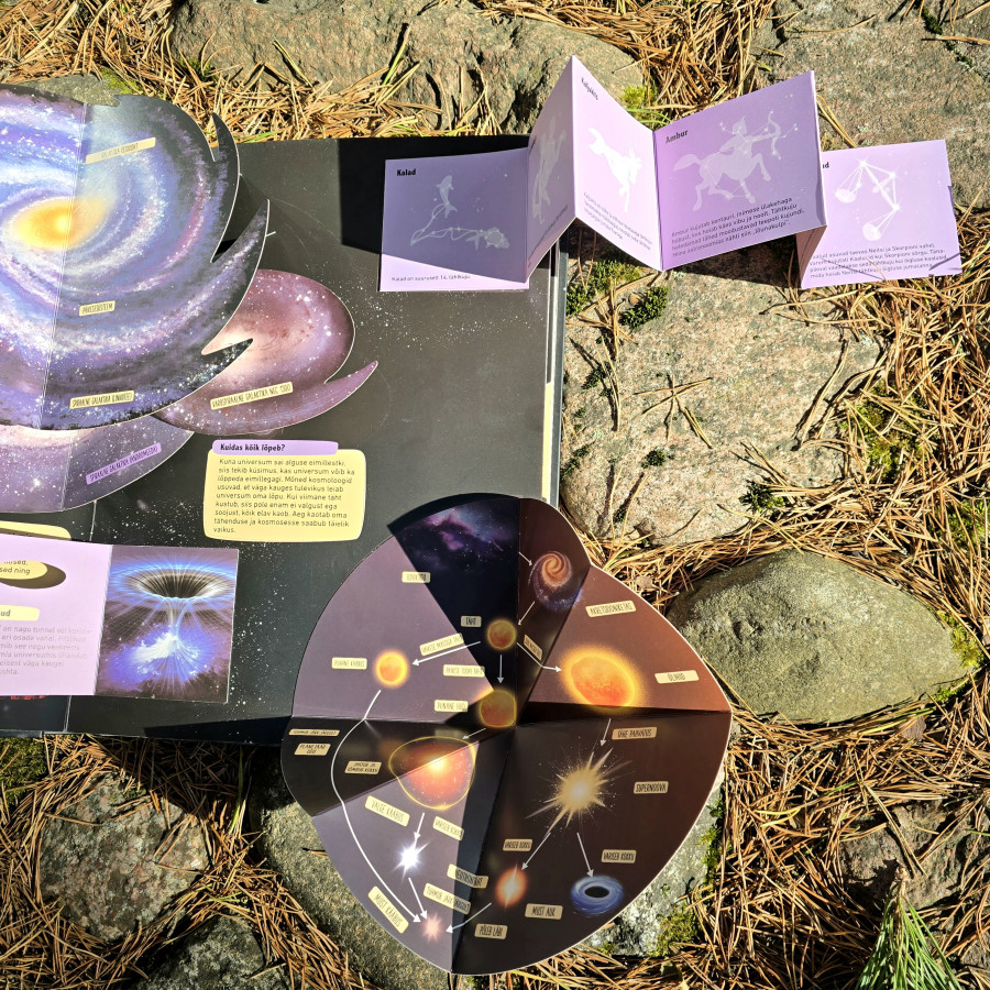 Raamat „Kosmos“ – 3D ja klappidega pappraamat lastele