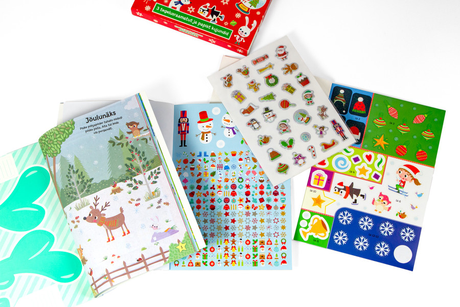 Tegeluskohver lastele – kleepsud, töövihikud ja meisterdamine ühes karbis Talveteemaline loovkohver üle 1000 kleepsuga