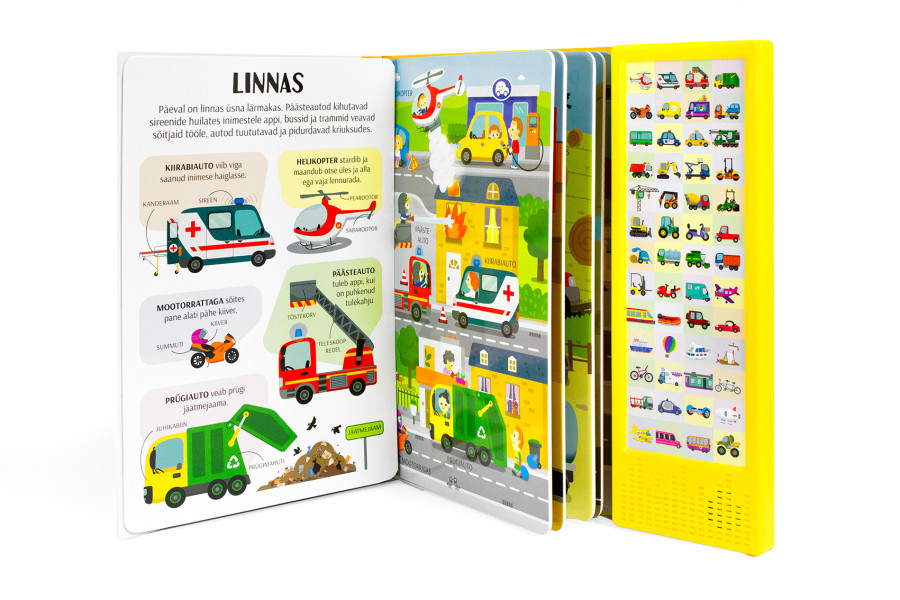Raamat „Paneme hääled sisse“ – heliraamat sõidukite ja masinate häältega