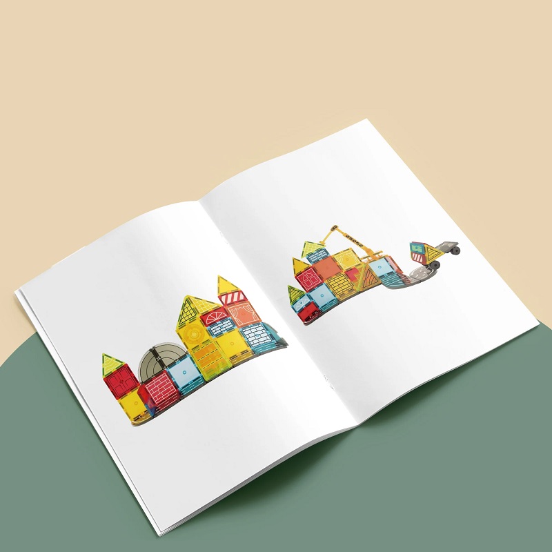 Magnetklotsid „Ehitusplatsil“ – 42-osaline komplekt kuhu kuuluvad autoalused, autorajad, kraanajupid, ehitusklotsid ja tugevad magnetklotsid