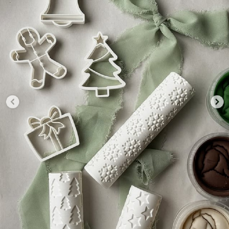 MĪCI mustrirull ja voolimisrull plastiliinia, küpsiste, piparkookide või kineetilise liivaga kasutamiseks