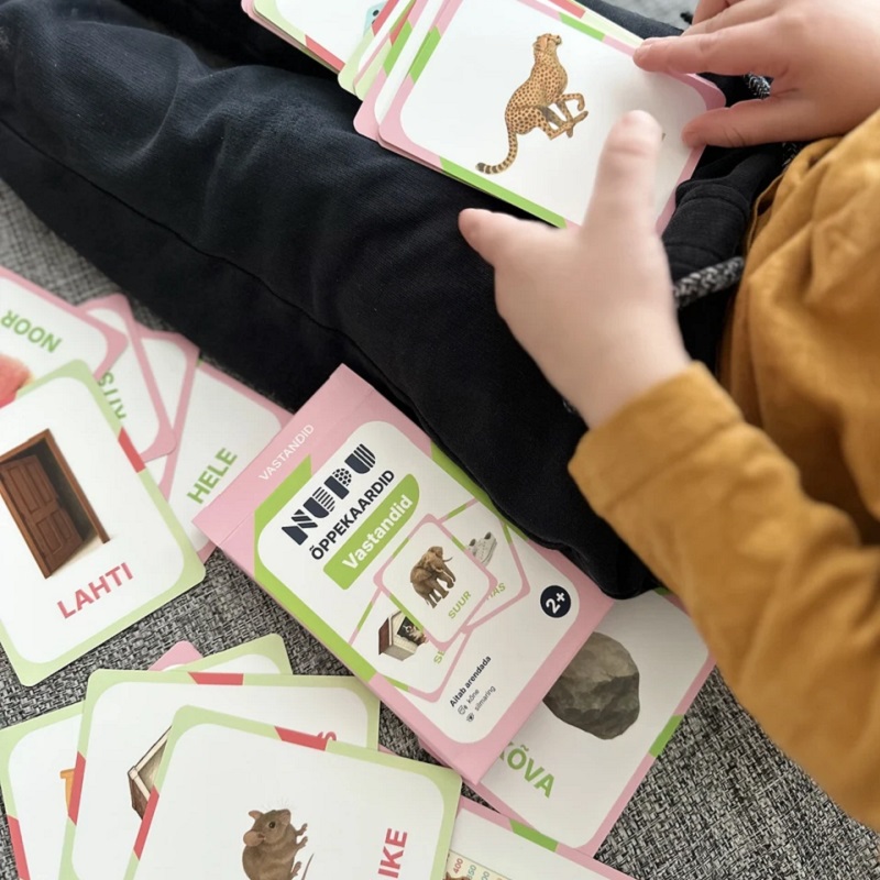 Vastandite õppekaardid lastele – realistlikud pildid Montessori sõnavara kaardid vastandite õppimiseks