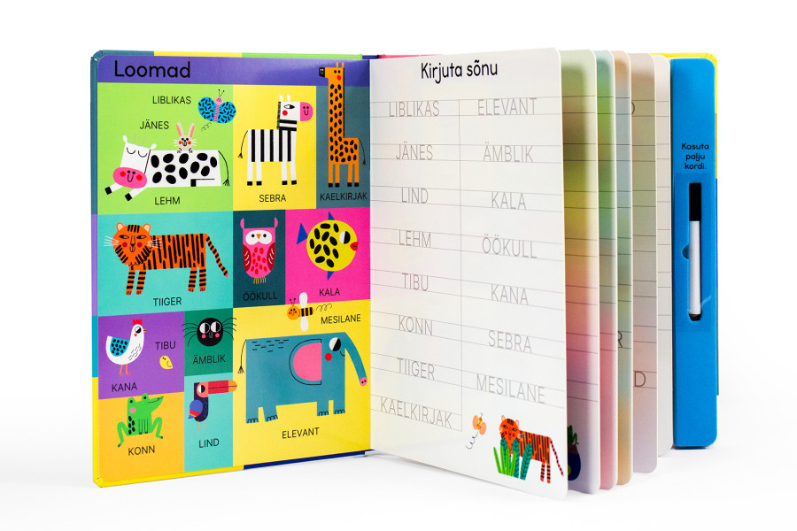 Korduvkasutatav laste harjutusraamat „100 sõna“