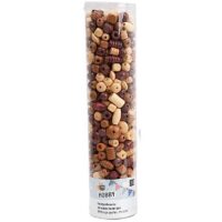 Naturaalsed puidust helmed 500 g – laste loovtegevuseks Puidust helmeste segu meisterdamiseks