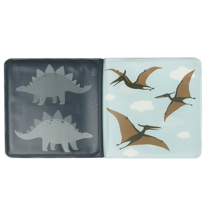 veekindel ja pehme A Little Lovely Company dinosauruse vanniraamat