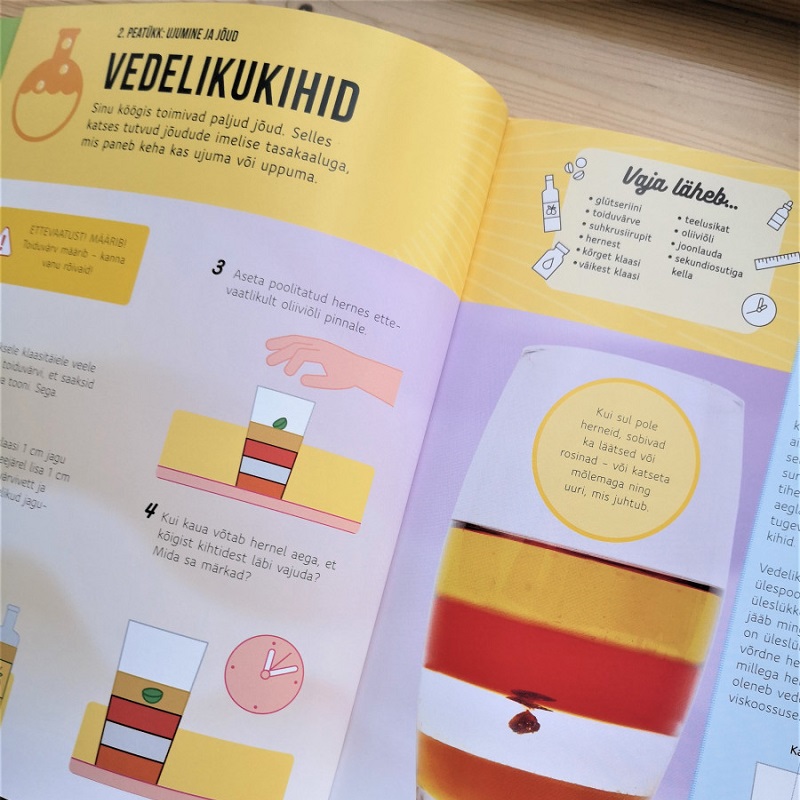 Köögikatsed lastele – teaduslik katseraamat 7–11-aastastele Uuri ja avasta – laste teaduskatsete raamat