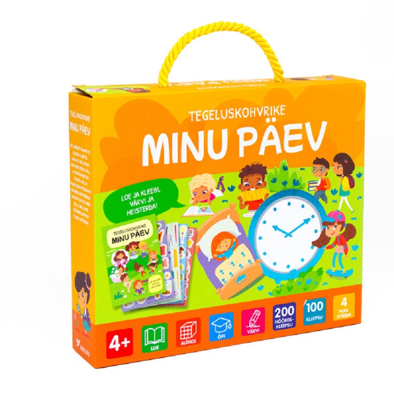 Laste loov kohvrike värvimise ja kleepsudega • Papist kohver: värviraamat ja hõõrdekleepsude komplekt