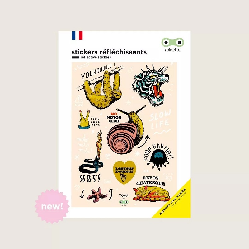 Rainette helkurkleepsud muudavad lastel liikluses ohutuks – Helkurkleebiste leht rattale ja kiivrile