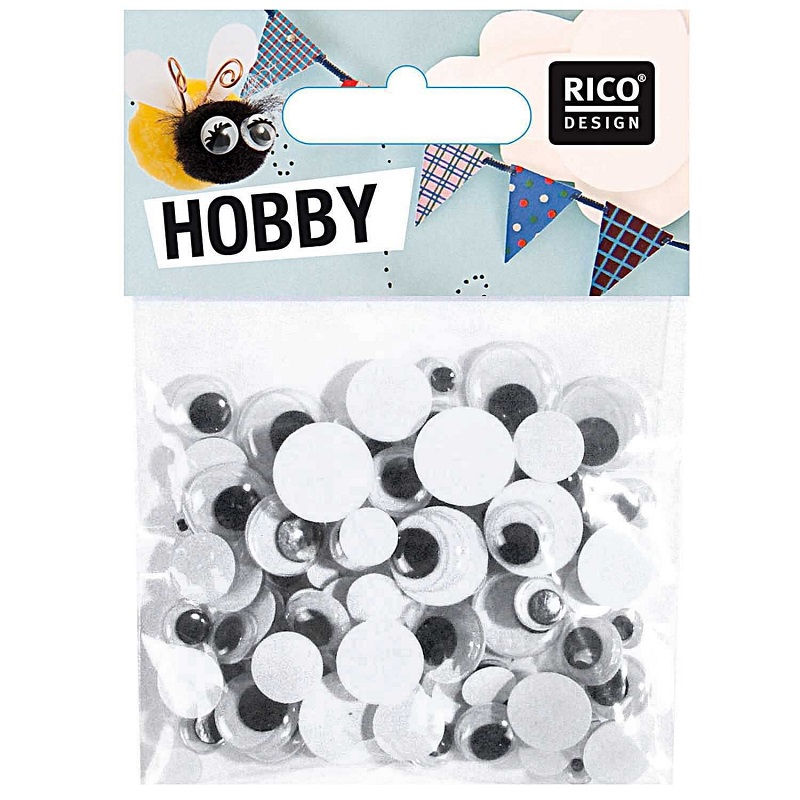 Liikuvad silmad meisterdamiseks – 100 tk segakomplekt