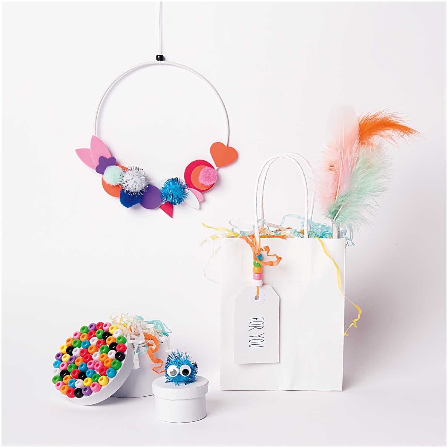 DIY meisterdamiskomplekt lastele – 100 osa • Loov meisterdamise komplekt värviliste materjalidega