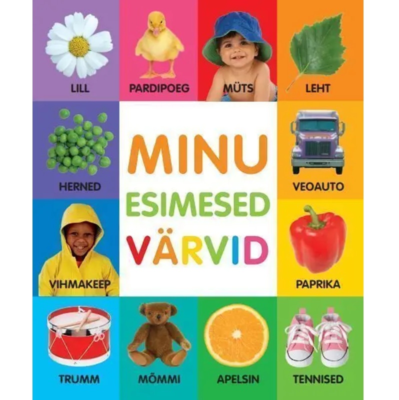 Esimesed värvid papiraamat lastele värvuste õppimise raamat väikelastele