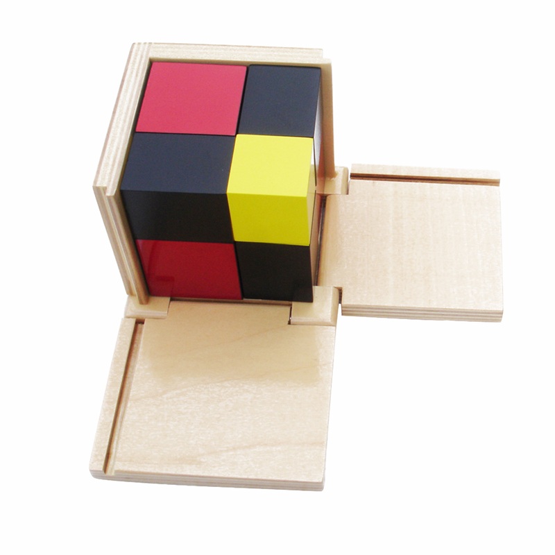 Montessori Algebraic Binomial Cube puidust binoomkuup lapsele