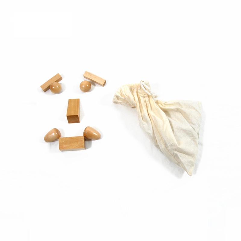 Montessori Mystery Bag paariliste otsimise mäng puidust kujunditega