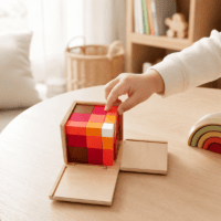Montessori Arithmetic Trinomial Cube puidust trinoomkuup lapsele