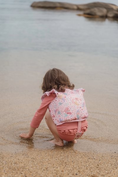 Little Dutch Ocean World neopreenist ujumisvest lastele roosa satsidega