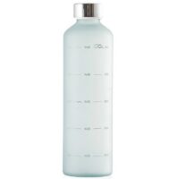 750 ml EQUA klaaspudel veejoomise meeldetuletusega
