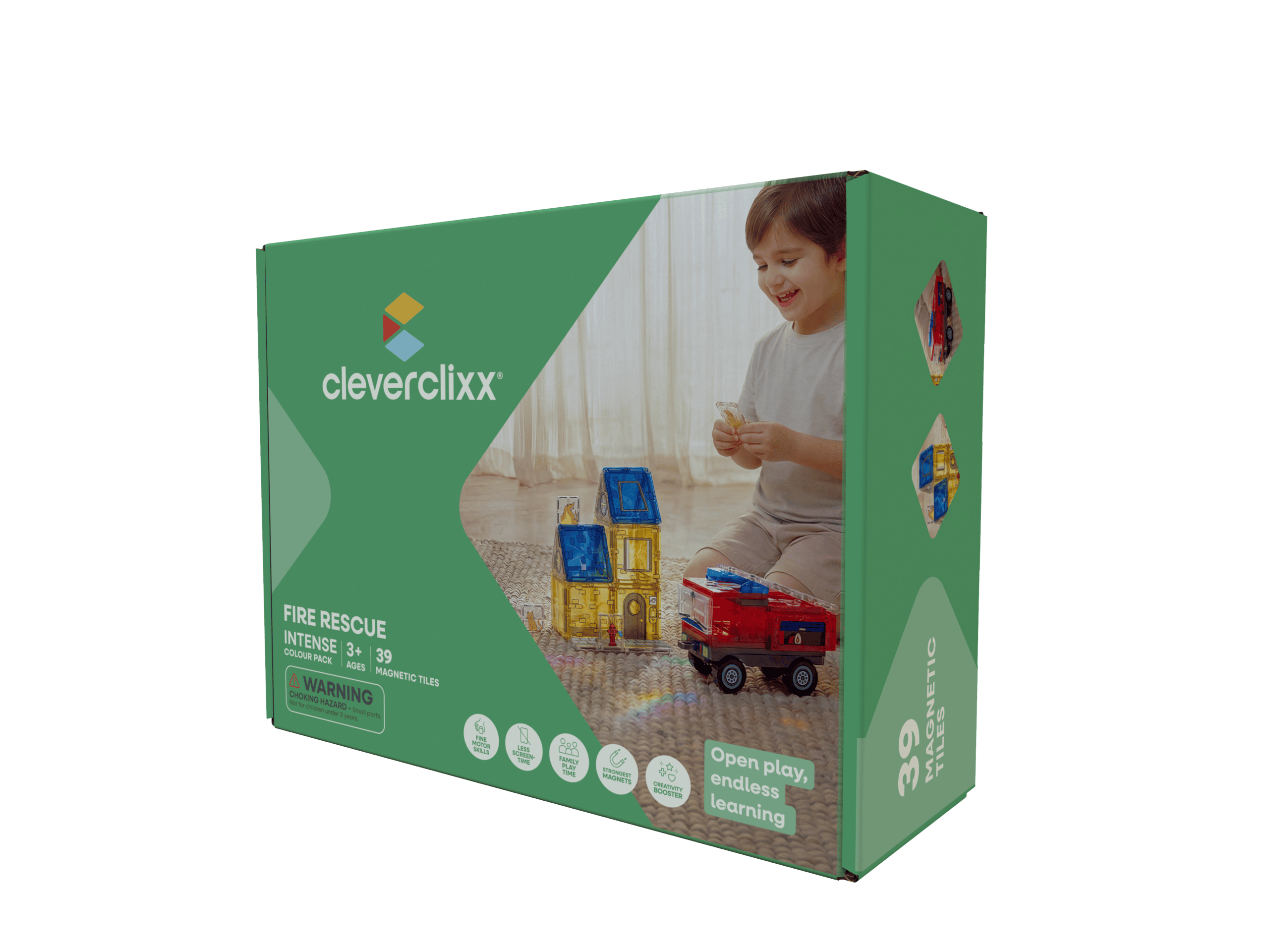 Cleverclixx Fire Rescue magnetklotsid tuletõrje ja pääste teemal