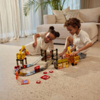 Cleverclixx Construction Builder magnetklotsid ehitusplatsi ja autorajaga 48 osa