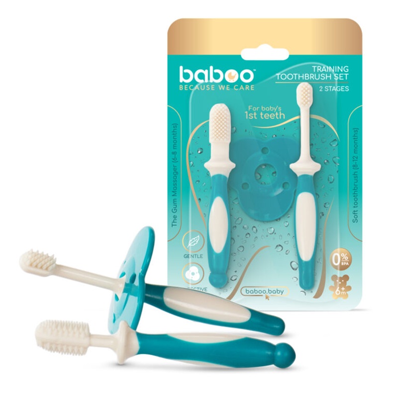 BABOO beebi hambaharjakomplekt igememasseerijaga 6 kuud