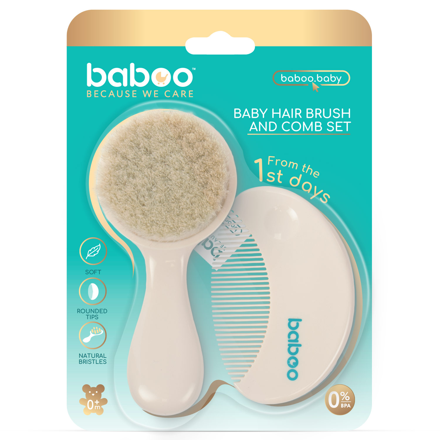 BABOO beebi kammi- ja harjakomplekt alates sünnist
