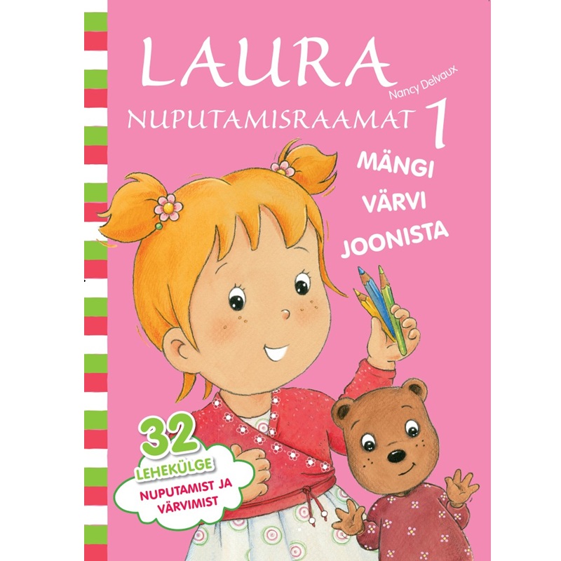 Laura nuputamisraamat 32 lehekülge värvimist ja ülesandeid