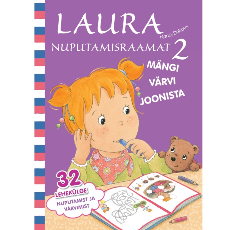 Laura nuputamisraamat 32 lehekülge värvimist ja ülesandeid