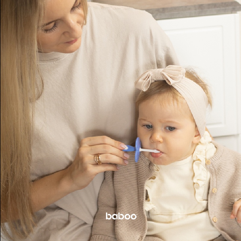 BABOO beebi hambaharjakomplekt igememasseerijaga 6 kuud