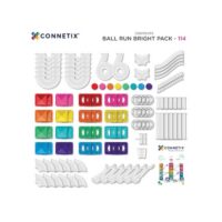 Connetix Bright Ball Run magnetiline pallirada 114 tk lastele Erksates toonides Connetix palliraja komplekt magnetklotsidega