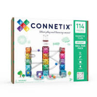 Connetix Bright Ball Run magnetiline pallirada 114 tk lastele Erksates toonides Connetix palliraja komplekt magnetklotsidega