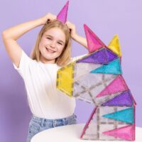 Connetix Glitter Unicorn sädelevad magnetklotsid 56 osa Connetix Glitter Unicorn sädelevad magnetklotsid 56 osa