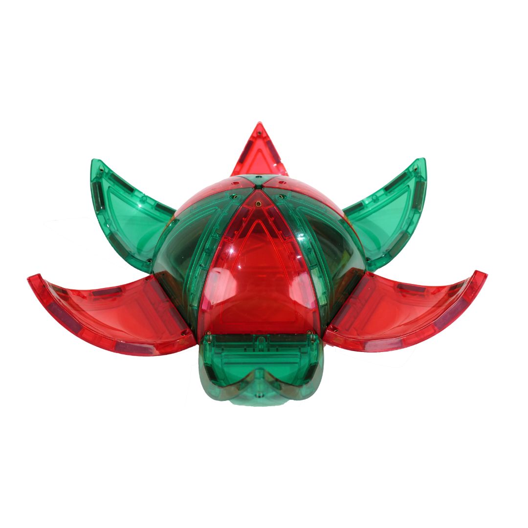 Cleverclixx Curved Dome Pack Intense 47 tk – kumerad kolmnurga kujuga magnetklotsid, mis ühilduvad Connetix ja teiste magnetklotsidega