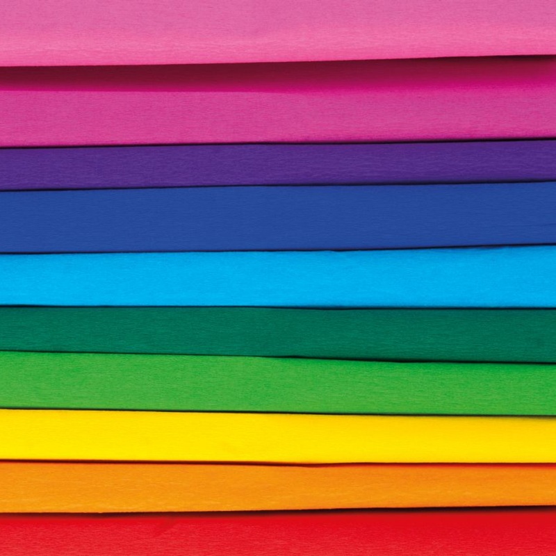 vikerkaare värvitoonides krepppaberide komplekt meisterdamiseks ja kunsti tegemiseks