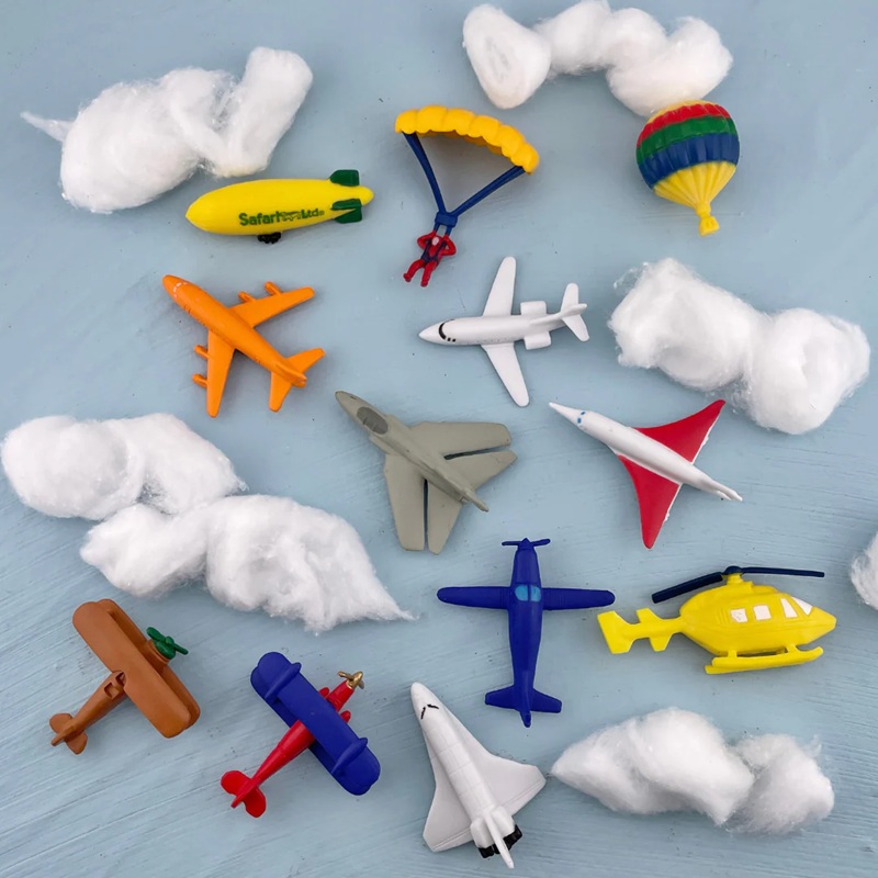 6994safari realistlikud mängufiguurid loovmänguks lennukid maal õhus vees