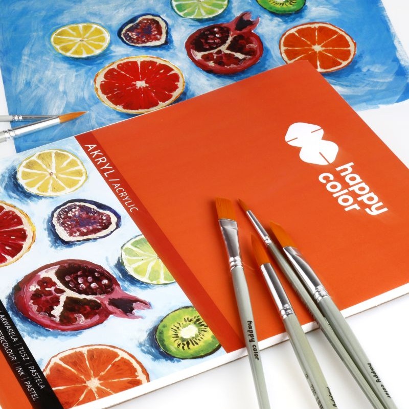 Akrüülpaber A4 360 g 10 lehte – krunditud matt paber akrüülvärvidele