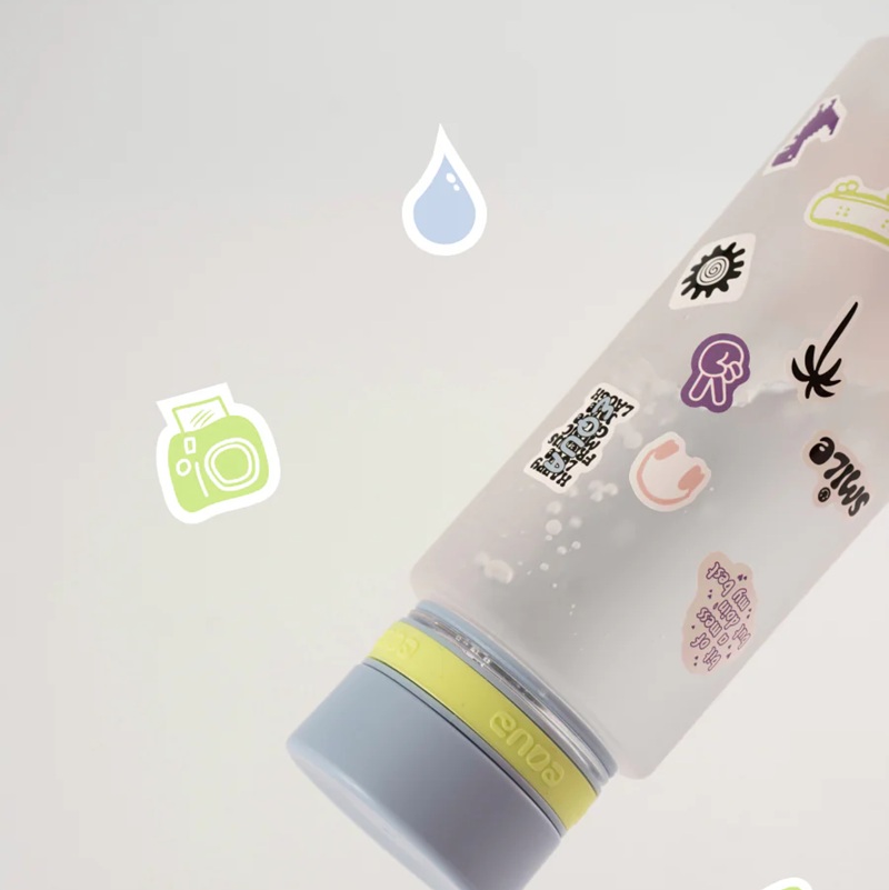 BPA vaba ja ohutu equa veepudel joogipudel pudel lastele kaasaskantav söögiaeg bpa vaba koos korduvkasutatavate kleepsudega