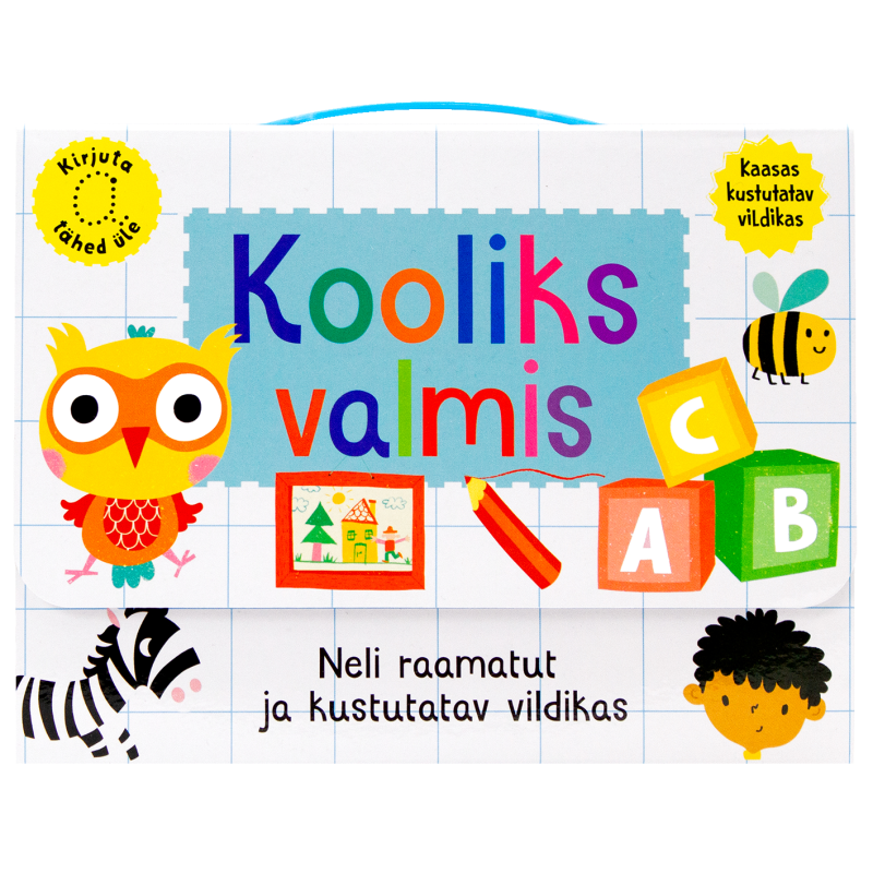 Kooliks valmis mängukohver – 4 vihikut 64 lk, sõnad tehted kell j