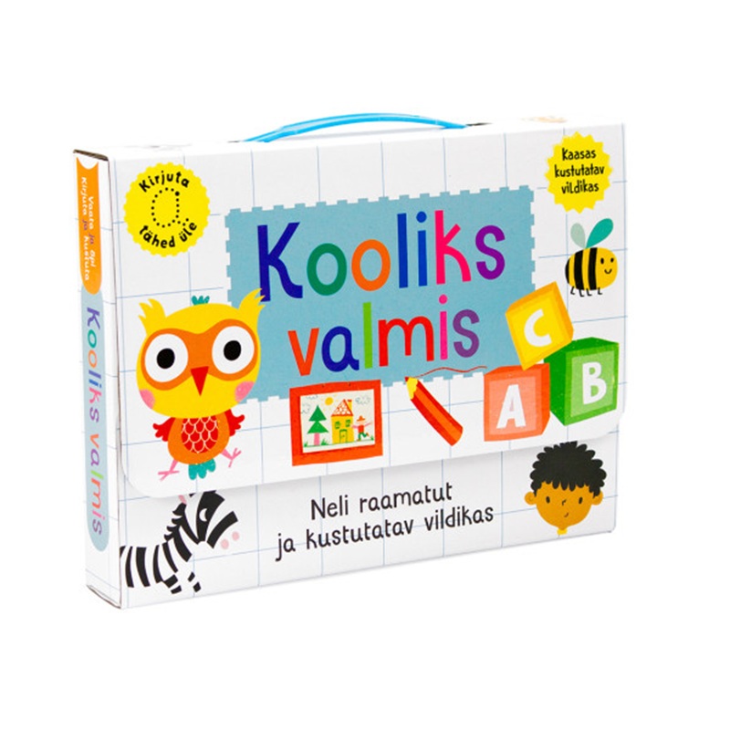 Kooliks valmis mängukohver – 4 vihikut 64 lk, sõnad tehted kell j