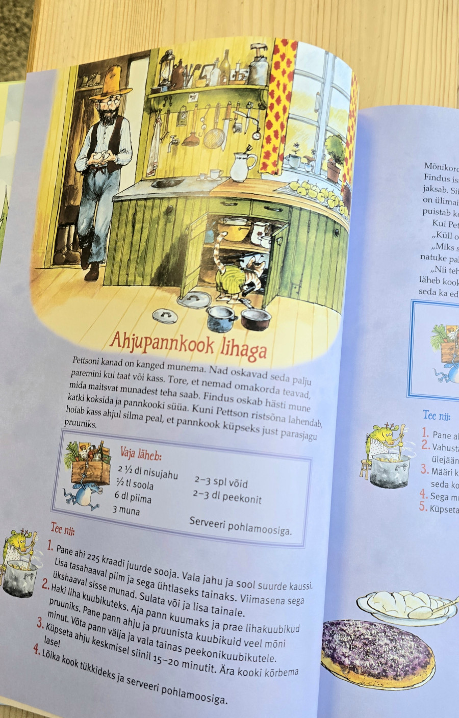 Lasteraamat retseptidega Pettson ja Findus – perega kokkamine ja küpsetamine