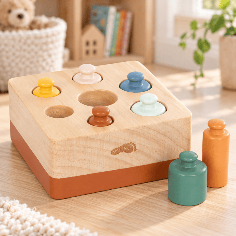 silindrite sisestusmäng lastele Montessori puidust sorteerimismäng