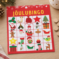 Jõulubingo pildimäng lastele tasuta printimiseks Jõulubingo pildimäng lastele tasuta printimiseks