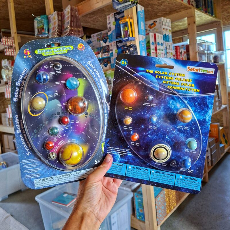 Erineva suurusega klaaskuulid "Päikesesüsteemi planeedid", 10 tk