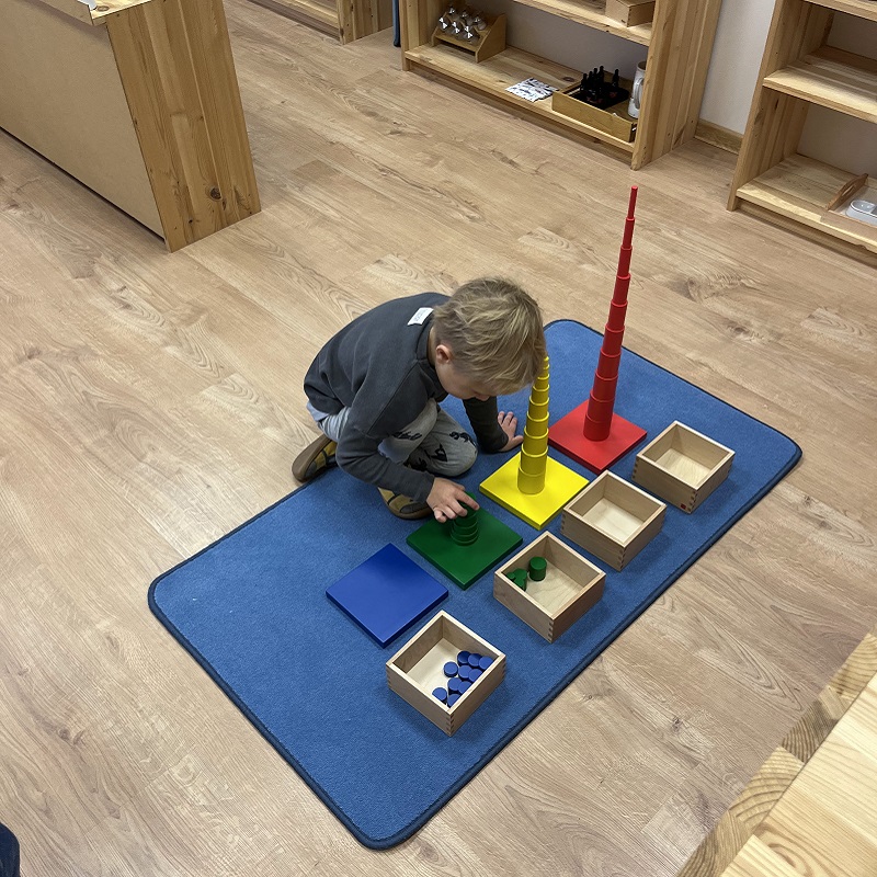 Montessori õppevahend puidust silindrid